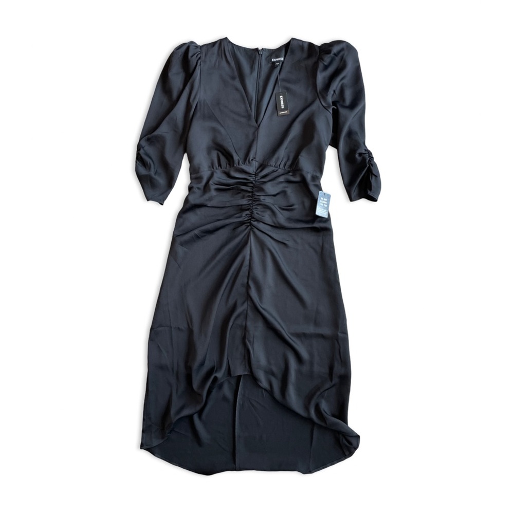 NWT Express Black High Low Midi Dress Size M
